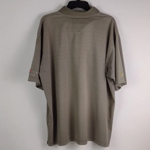 Gold Tri Mountain 60's 2 Ply DBL Mercerized-Cotton Polo Pinstripe Shirt 2XL - Picture 6 of 14